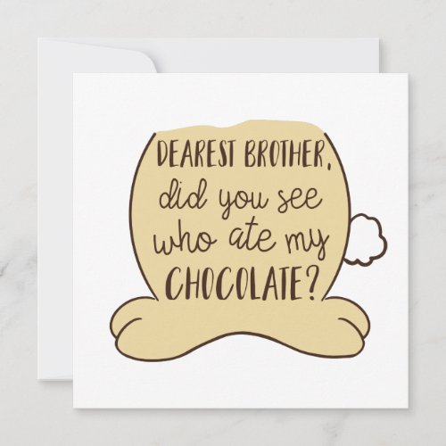Funny Easter Typography Quote Cute Bunny Holiday Card
