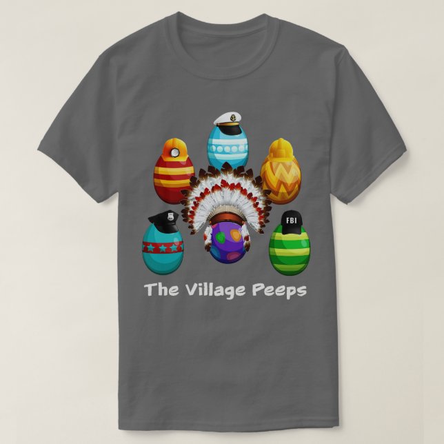Funny Easter Village Peeps Cute Chick Bunny  T-Shirt (Design Front)