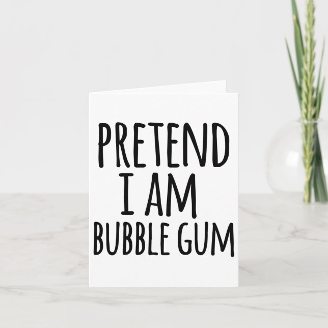 Funny Easy Lazy Halloween Pretend I Am Bubble Gum  Card (Front)
