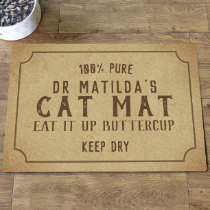 Funny Eat it Up Buttercup Vintage Cat Placemat