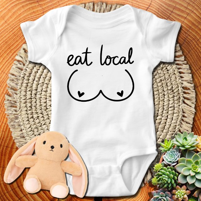 Funny Eat Local Baby Shower Gift - New Baby Gift  Baby Bodysuit (Creator Uploaded)