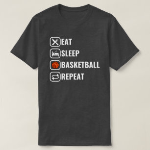Funny Eat Sleep Basketball Repeat T-Shirt