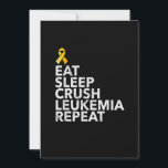 Funny Eat Sleep Leukemia Repeat Orange Ribbon T Sh Save The Date<br><div class="desc">This is a great gift for someone with cancer. If you are looking for a gift to give to a friend or family member with cancer,  this is the perfect choice. They will love this gift after receiving it from you.</div>