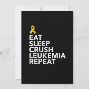 Funny Eat Sleep Leukemia Repeat Orange Ribbon T Sh Save The Date
