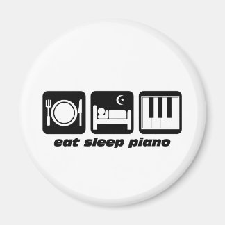 Funny eat sleep piano magnet