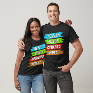 Funny eat sleep poker repeat unisex gambling T-Shirt