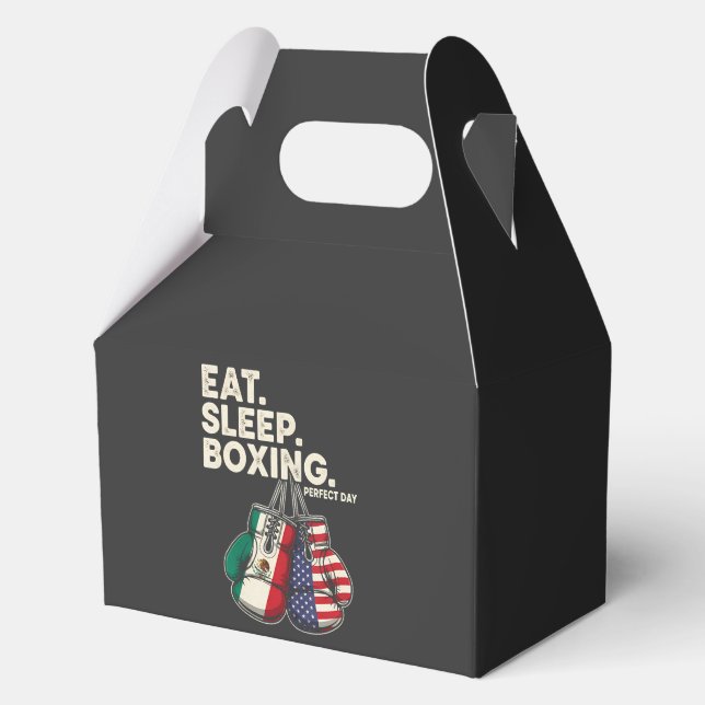 funny eat sleep repeat boxing favor boxes (Front)