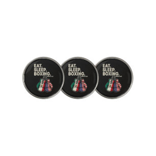 Funny Eat Sleep Repeat Boxing Golf Ball Marker