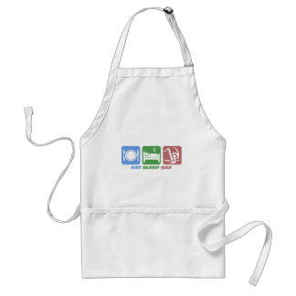 funny eat sleep sax adult apron