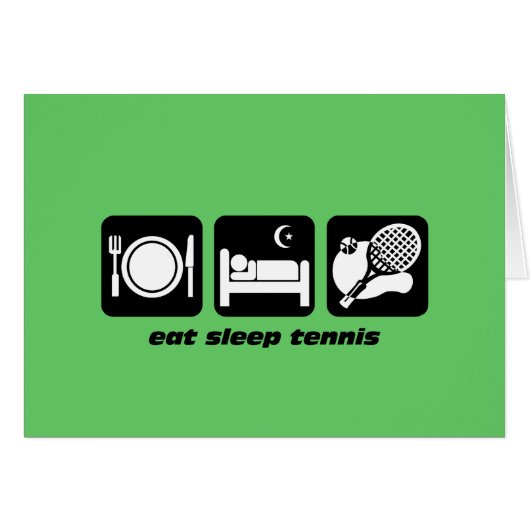 funny eat sleep tennis cards (Front Horizontal)