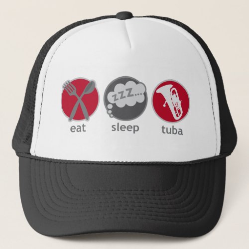 Funny Eat Sleep Tuba Music Hat