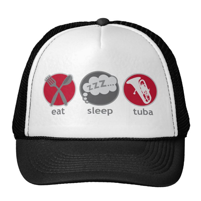 Funny Eat Sleep Tuba Music Hat