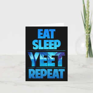 Funny Eat Sleep Yeet Repeat Vintage Card