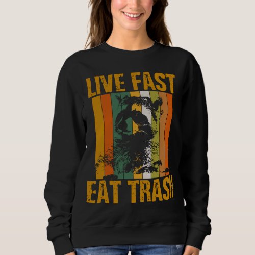 Funny Eat Trash Raccoon Trash Panda Sweatshirt