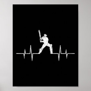 Funny Ecg Cricket Game Lover Gifts Cool Cricket He Poster