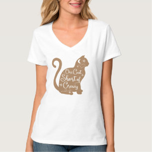 Funny, Editable, Cat Lover, "Crazy Cat Lady" T-Shirt