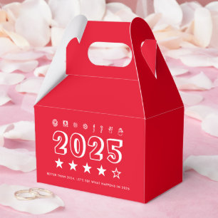 Funny Editable Christmas Santa red Favor Boxes