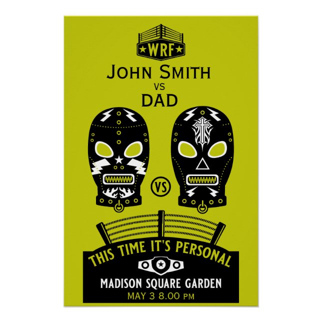 Funny Editable Wrestling Contest Poster (Front)