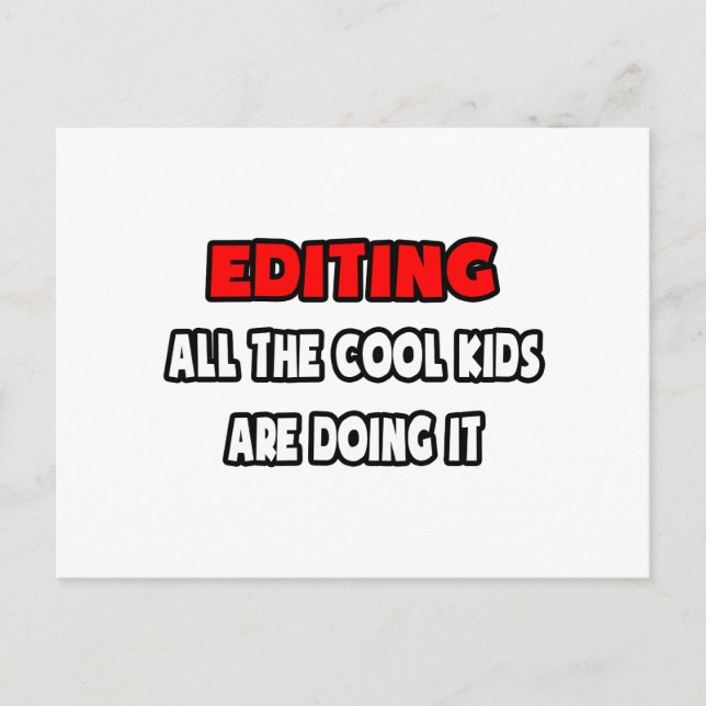 Funny Editor Shirts and Gifts Postcard (Front)