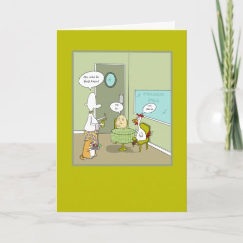 Funny Egg and Chicken Who’s First Happy Birthday