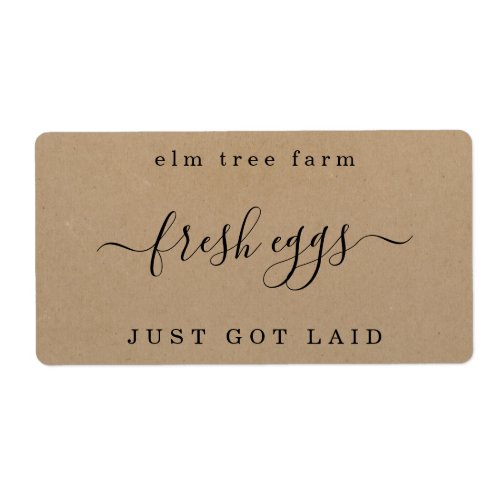 Funny Egg Carton Label _ Just Got Laid _ Kraft