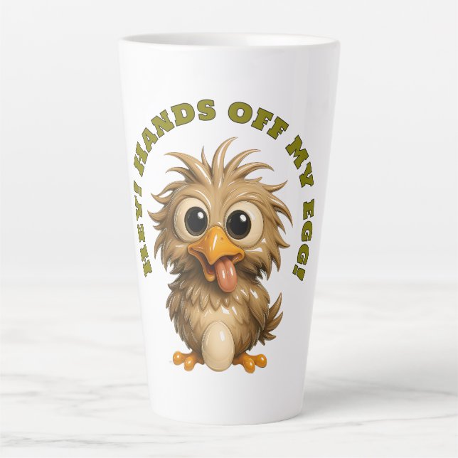 Funny Egg Guard Latte Mug (Front)