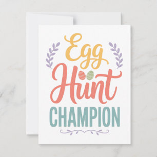 Funny Egg Hunt Champion Easter Card