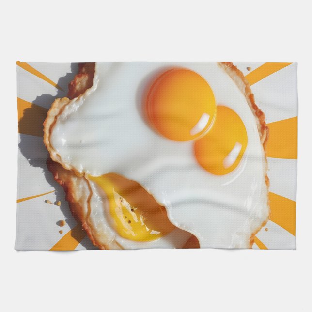 Funny egg kitchen towel (Horizontal)