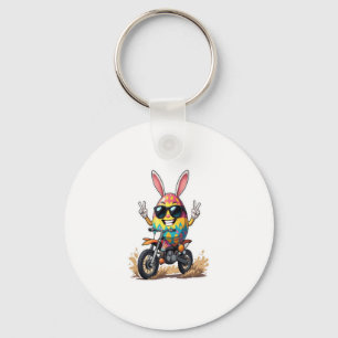 Funny Egg Motorbike Keychain