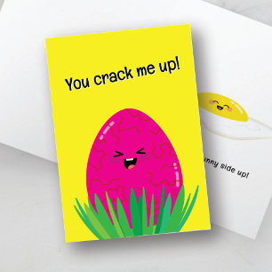 Funny Egg Pun Card You Crack Me Up Sunny Side Up