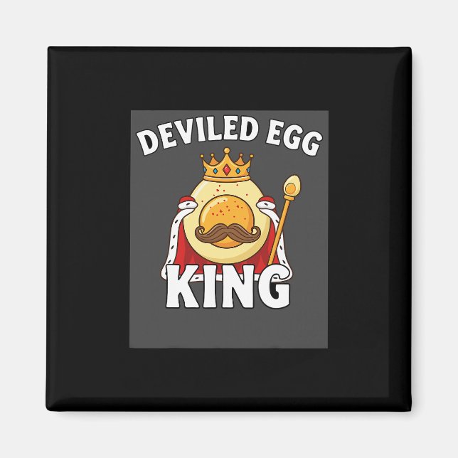 Funny Egg Pun Easter Brunch Thanksgiving Deviled E Magnet (Front)