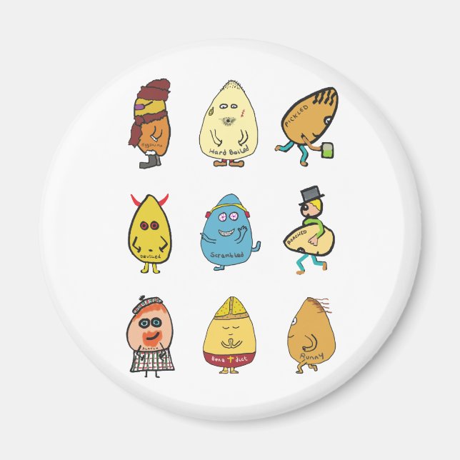 Funny Egg Puns Magnet (Front)