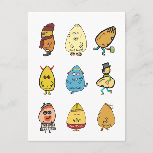 Funny Egg Puns Postcard (Front)
