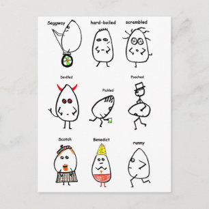 Funny Egg Puns Postcard