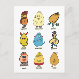 Funny Egg Puns Postcard