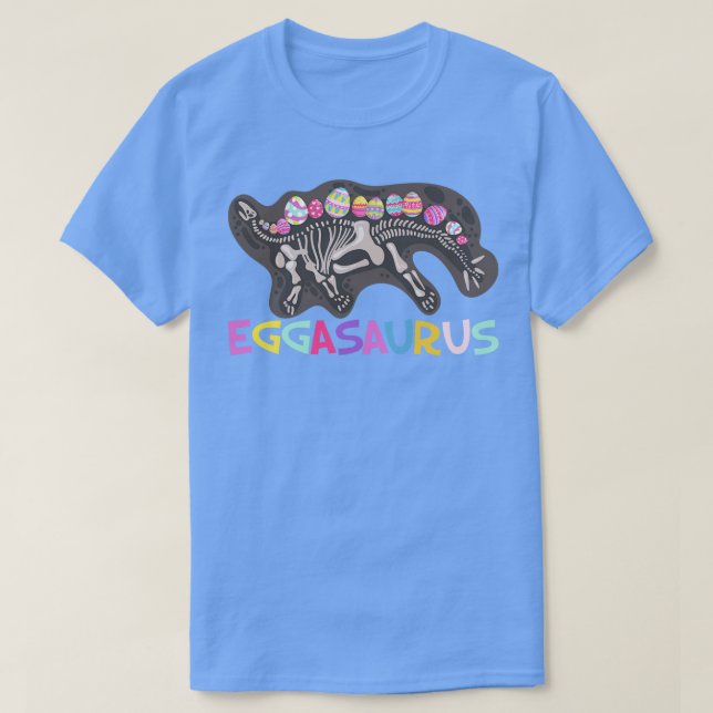 funny eggasaurus stegosaurus egg dinosaur happy ea T-Shirt (Design Front)