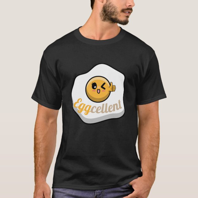 Funny eggcellent fried eggs T-Shirt (Front)