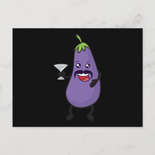 Funny Eggplant Postcard