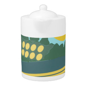 Funny Eggs Crossing the Road  Teapot