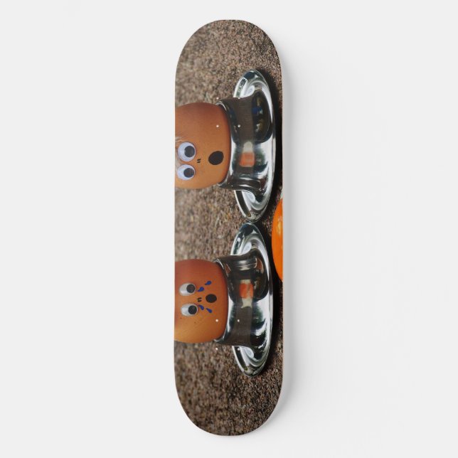 Funny eggs skateboard deck (Front)