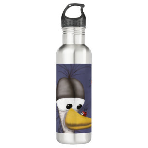 Funny Egret Cartoon Stainless Steel Water Bottle