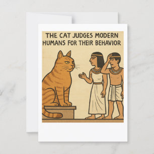 Funny Egyptian Cat Judge Postcard