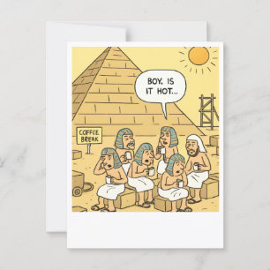 Funny Egyptian Coffee Break Postcard