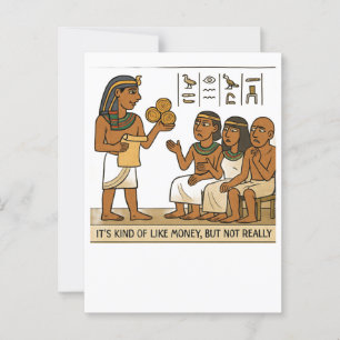 Funny Egyptian Currency Humor Postcard