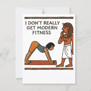 Funny Egyptian Fitness Humor Postcard