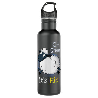 Funny Eid Al Adha eid Mubarak oh sheep its Eid Stainless Steel Water Bottle