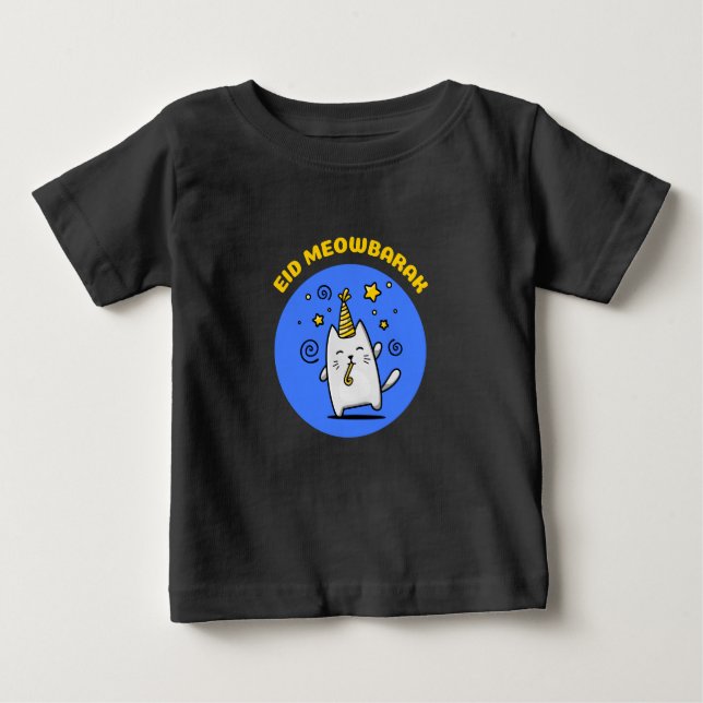 Funny Eid Cat Baby T-Shirt (Front)