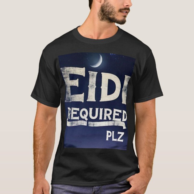 Funny Eidi Required Eid Mubarak TShirt (Front)