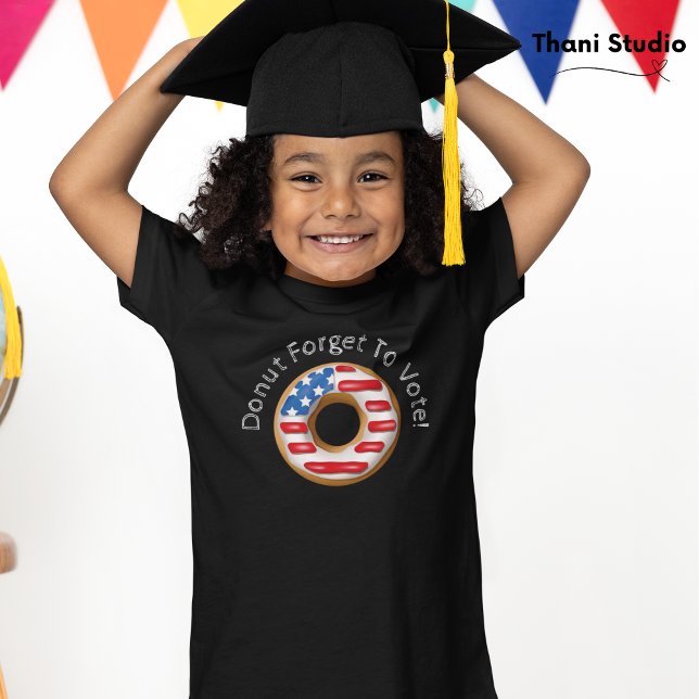 Funny Election Donut Forget to Vote Dark T-Shirt (Creator Uploaded)