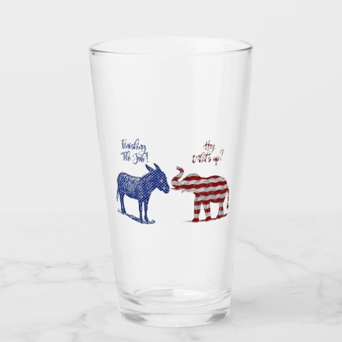 Funny Elections Theme Pro Democrats Biden 2024 Glass